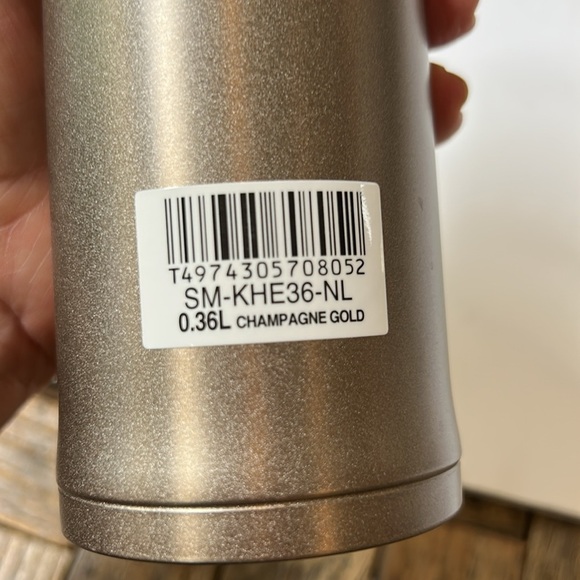 Zojirushi Champagne Gold 12 oz. stainless Steel Thermos Flask NEW - Picture 6 of 8